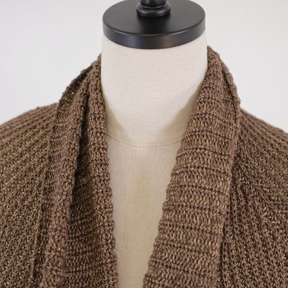 INC International Concepts XL Brown Acrylic Nylon Knit Cardigan Sweater - Picture 2 of 7